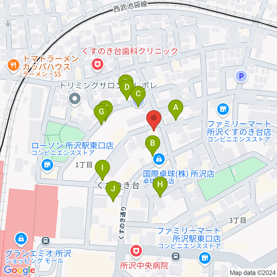 アミュージング・グレース周辺の駐車場・コインパーキング一覧地図