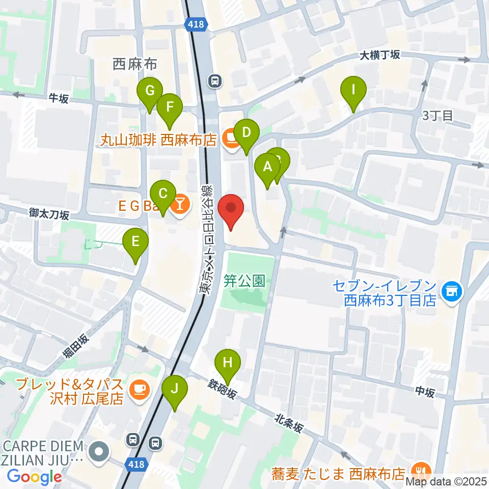 ユニプライベートスタジオ周辺の駐車場・コインパーキング一覧地図