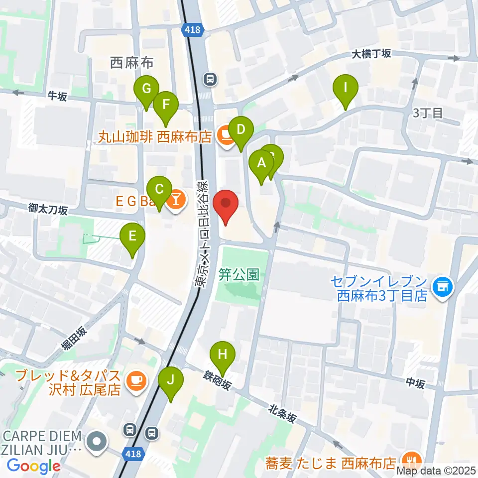 ユニプライベートスタジオ周辺の駐車場・コインパーキング一覧地図