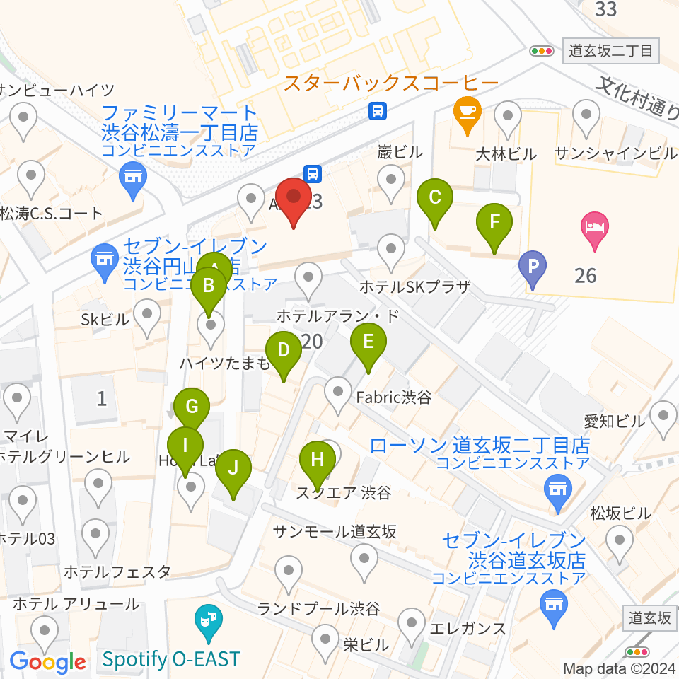 渋谷DAIA周辺の駐車場・コインパーキング一覧地図