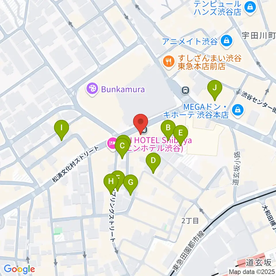渋谷DAIA周辺の駐車場・コインパーキング一覧地図