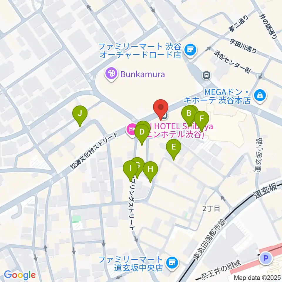 渋谷DAIA周辺の駐車場・コインパーキング一覧地図