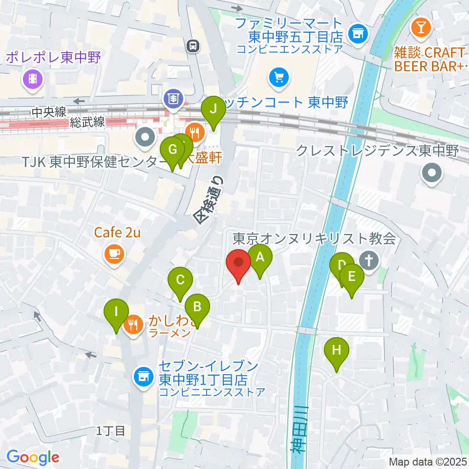 山本ミュージック・コーナー周辺の駐車場・コインパーキング一覧地図