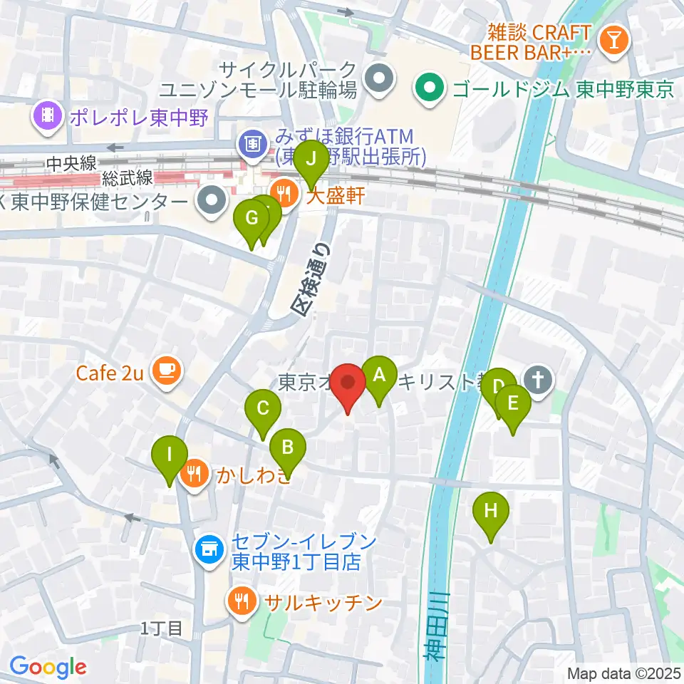 山本ミュージック・コーナー周辺の駐車場・コインパーキング一覧地図