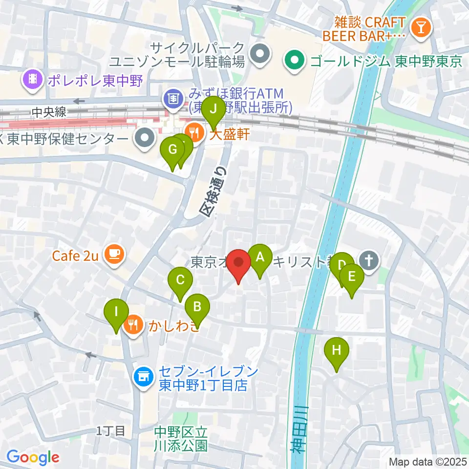 山本ミュージック・コーナー周辺の駐車場・コインパーキング一覧地図