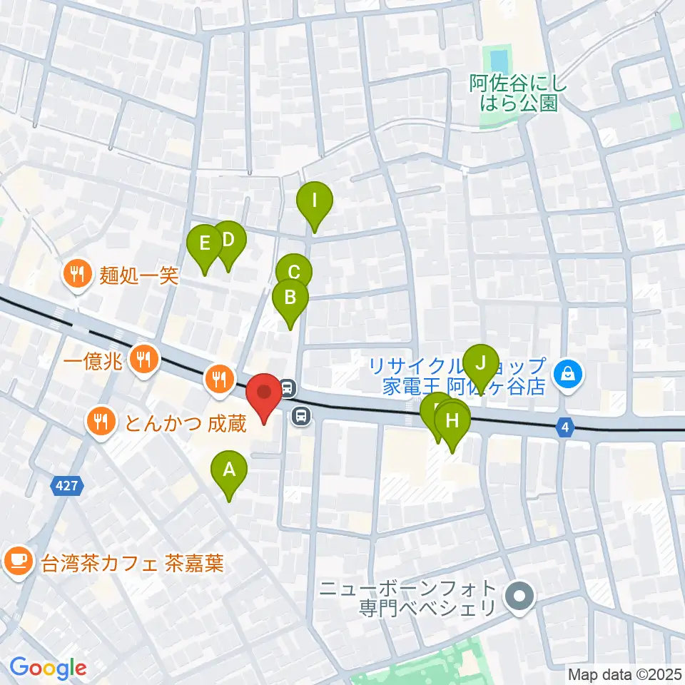 南阿佐ヶ谷ひつじ座周辺の駐車場・コインパーキング一覧地図