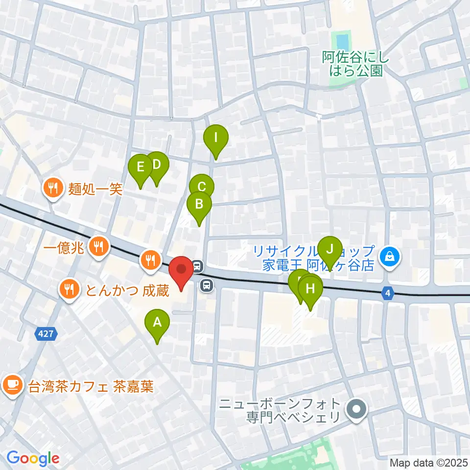 南阿佐ヶ谷ひつじ座周辺の駐車場・コインパーキング一覧地図