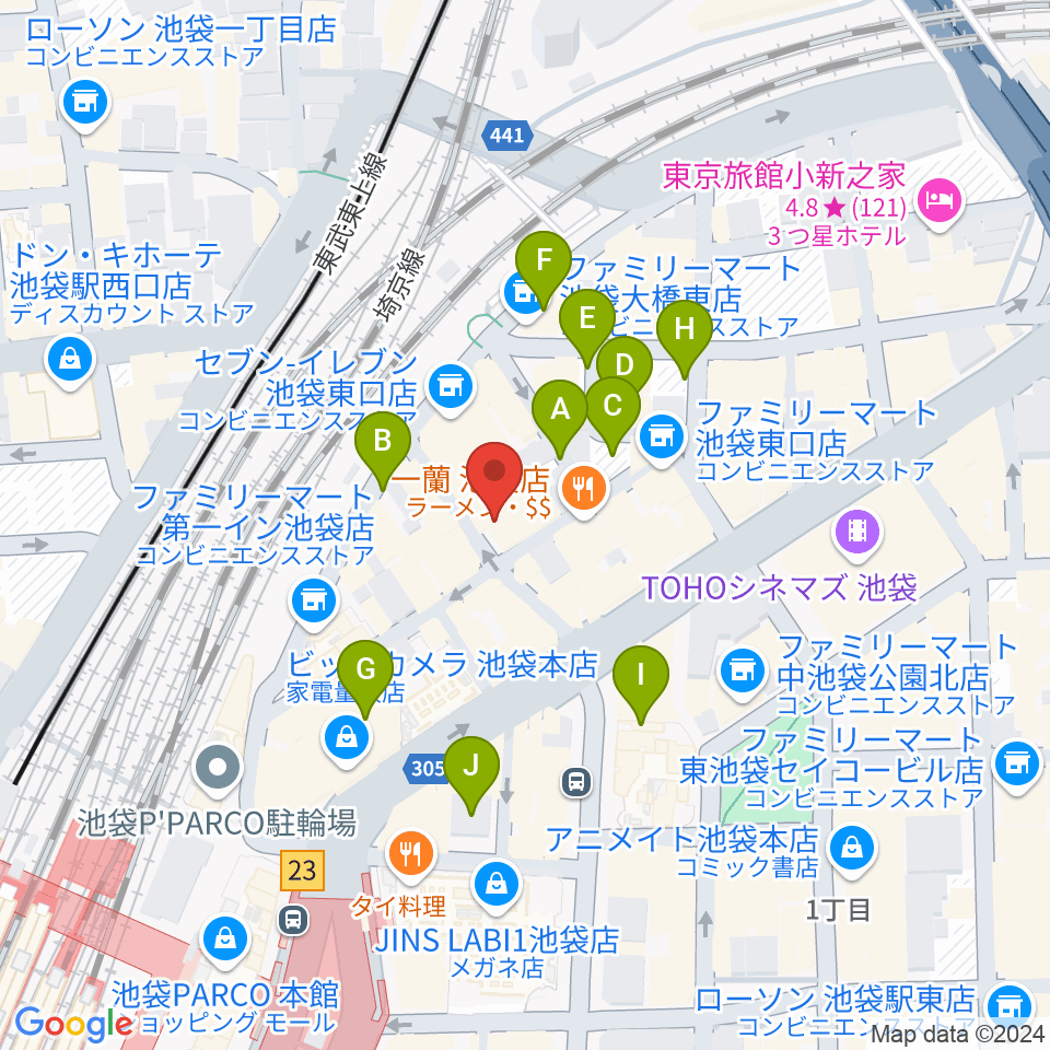 新文芸坐周辺の駐車場・コインパーキング一覧地図