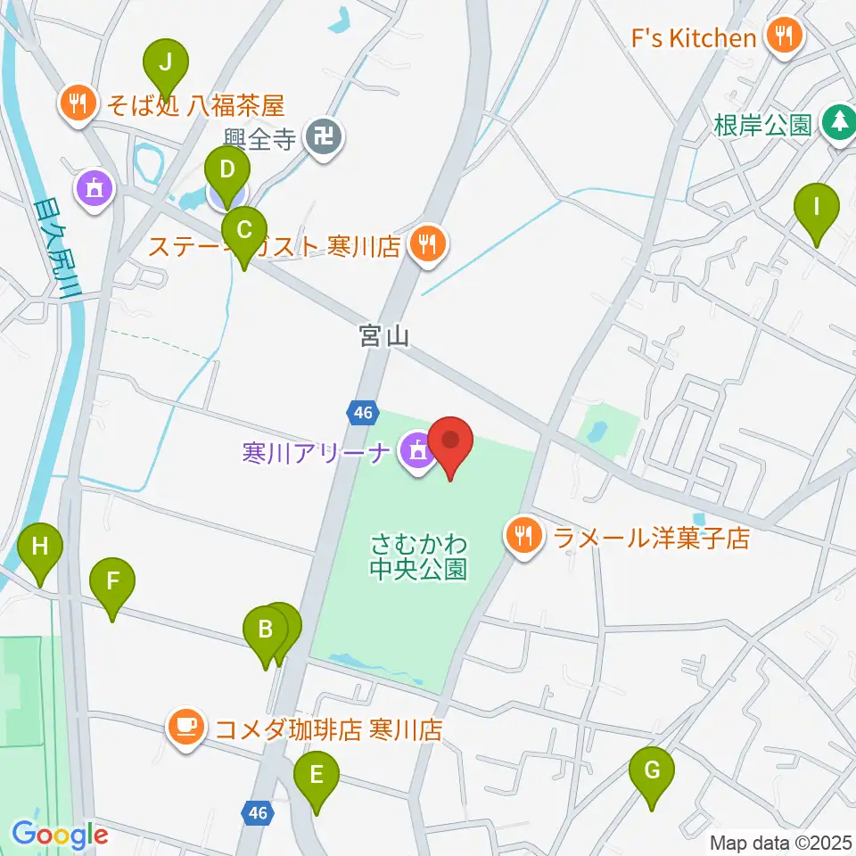 シンコースポーツ寒川アリーナ周辺の駐車場・コインパーキング一覧地図