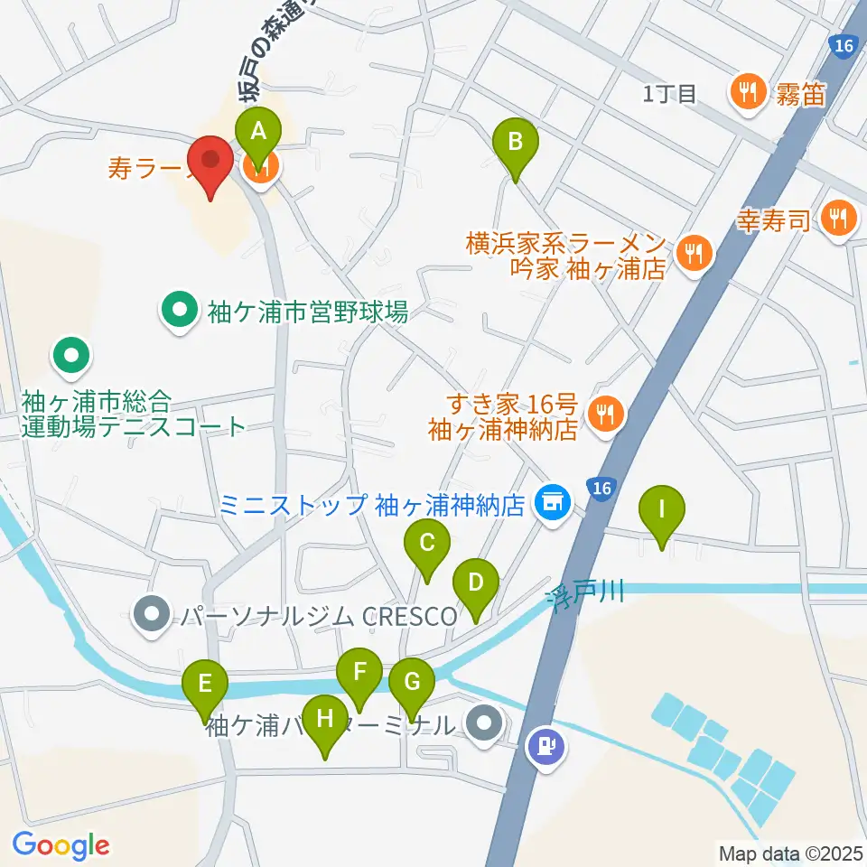 袖ヶ浦市民会館周辺の駐車場・コインパーキング一覧地図