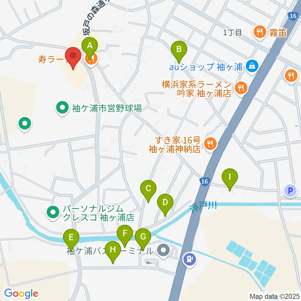 袖ヶ浦市民会館周辺の駐車場・コインパーキング一覧地図