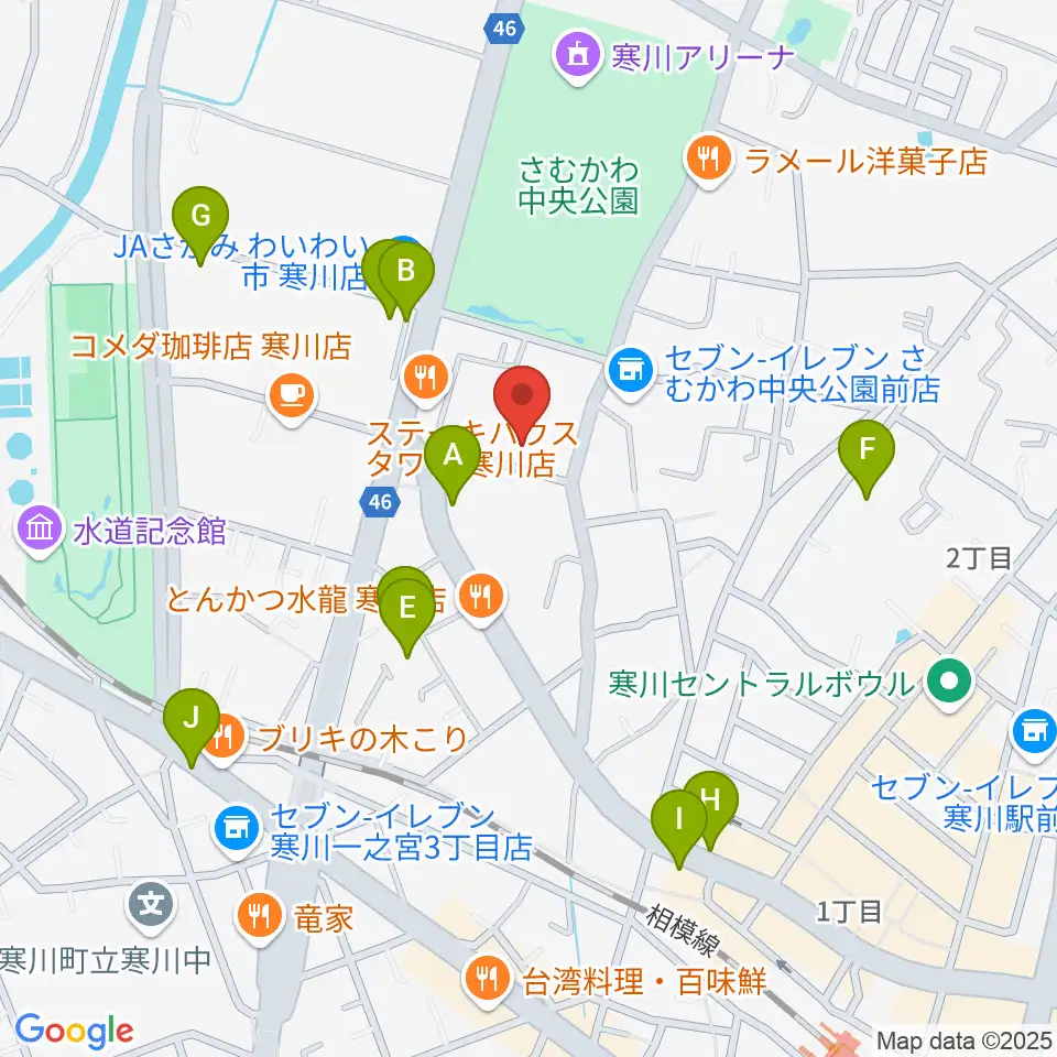 寒川町民センター周辺の駐車場・コインパーキング一覧地図