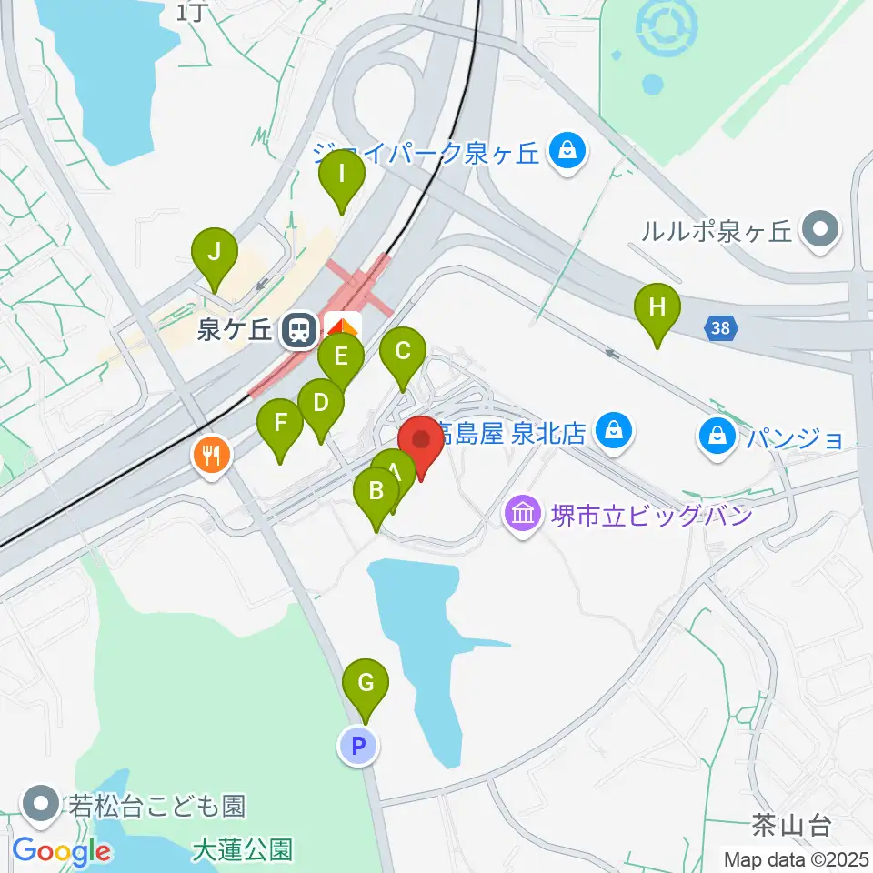 ビッグ・アイ 国際障害者交流センター周辺の駐車場・コインパーキング一覧地図