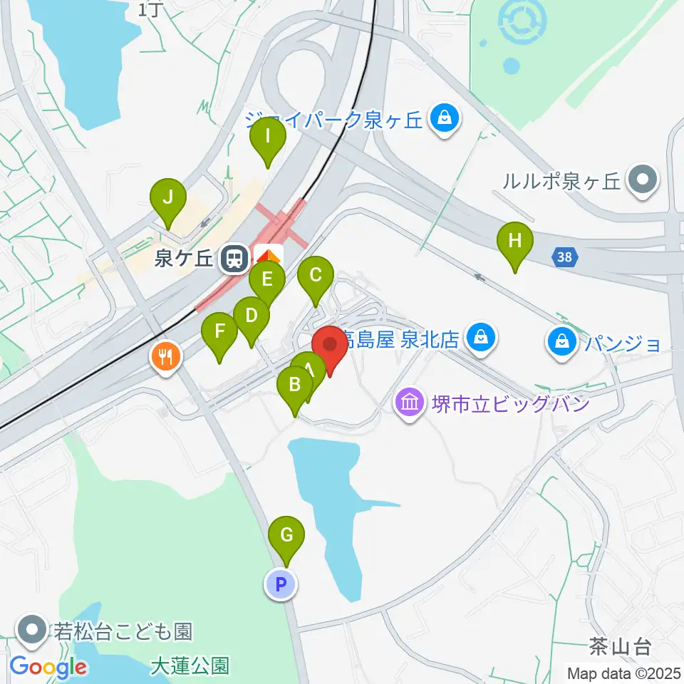 ビッグ・アイ 国際障害者交流センター周辺の駐車場・コインパーキング一覧地図