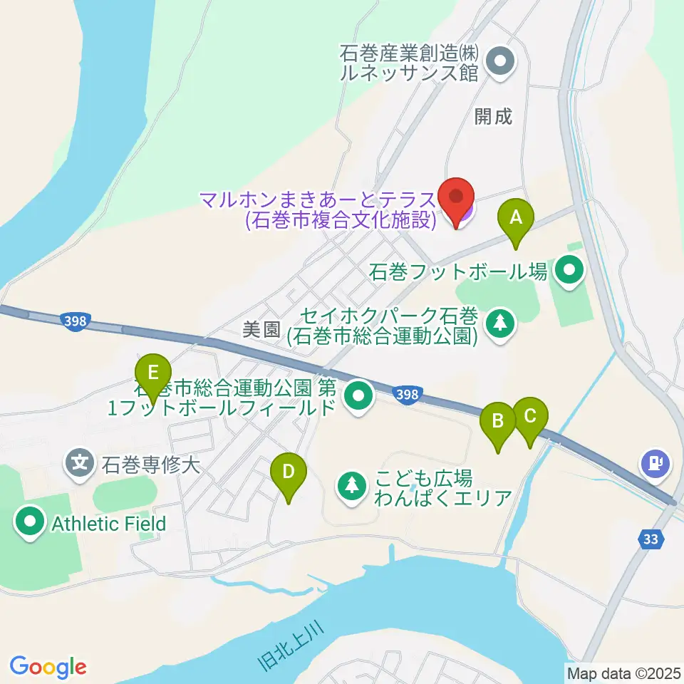 マルホンまきあーとテラス周辺の駐車場・コインパーキング一覧地図