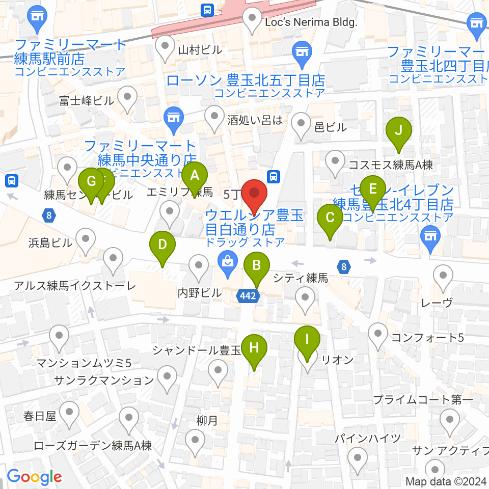 練馬FAMILY周辺の駐車場・コインパーキング一覧地図