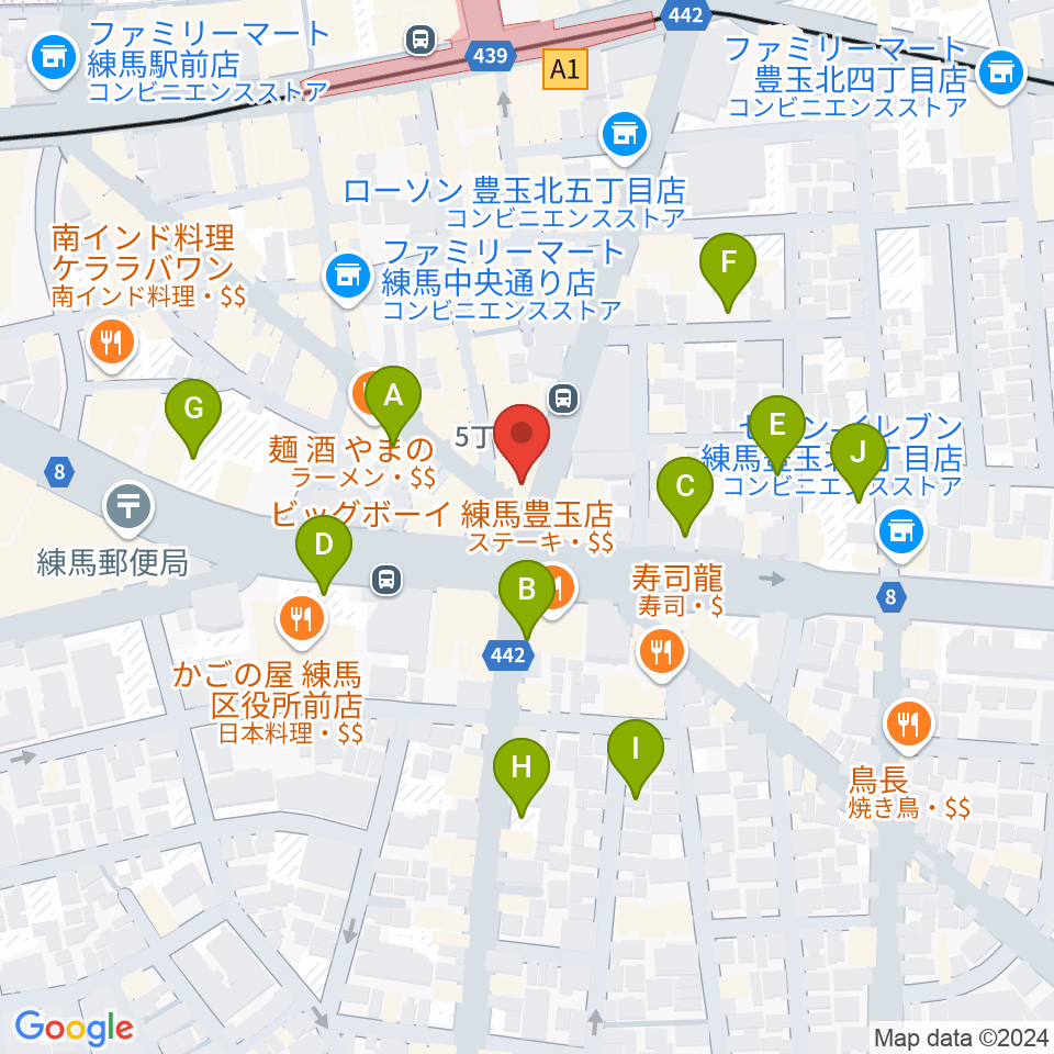 練馬FAMILY周辺の駐車場・コインパーキング一覧地図