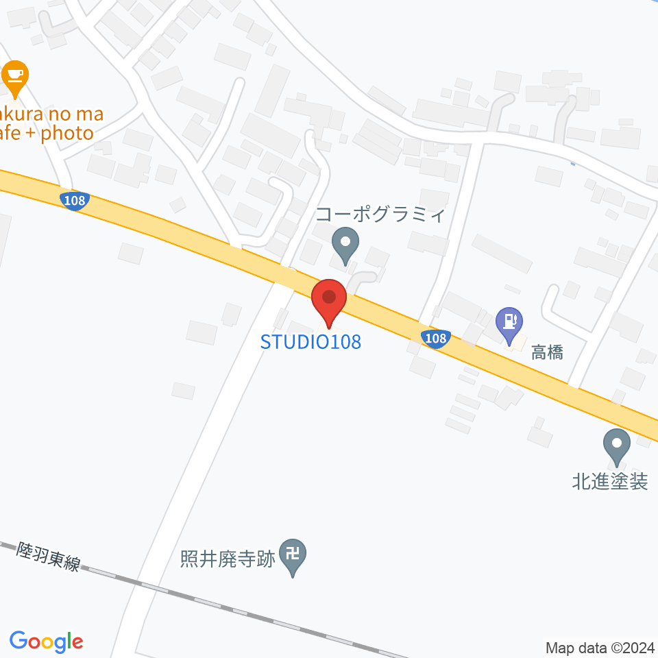 STUDIO108周辺の駐車場・コインパーキング一覧地図