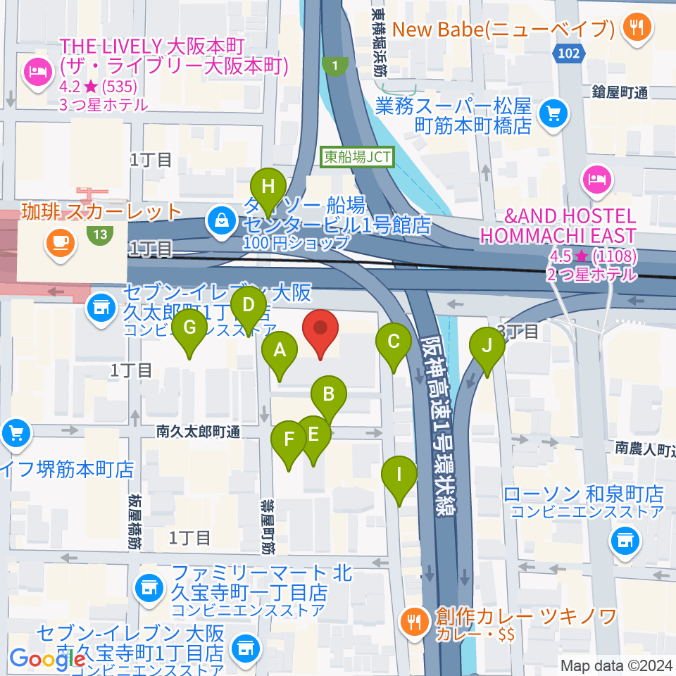 J:COM中央区民センター周辺の駐車場・コインパーキング一覧地図