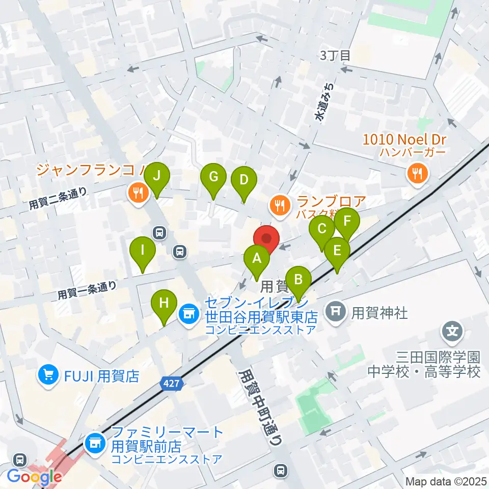 用賀エピタフ周辺の駐車場・コインパーキング一覧地図