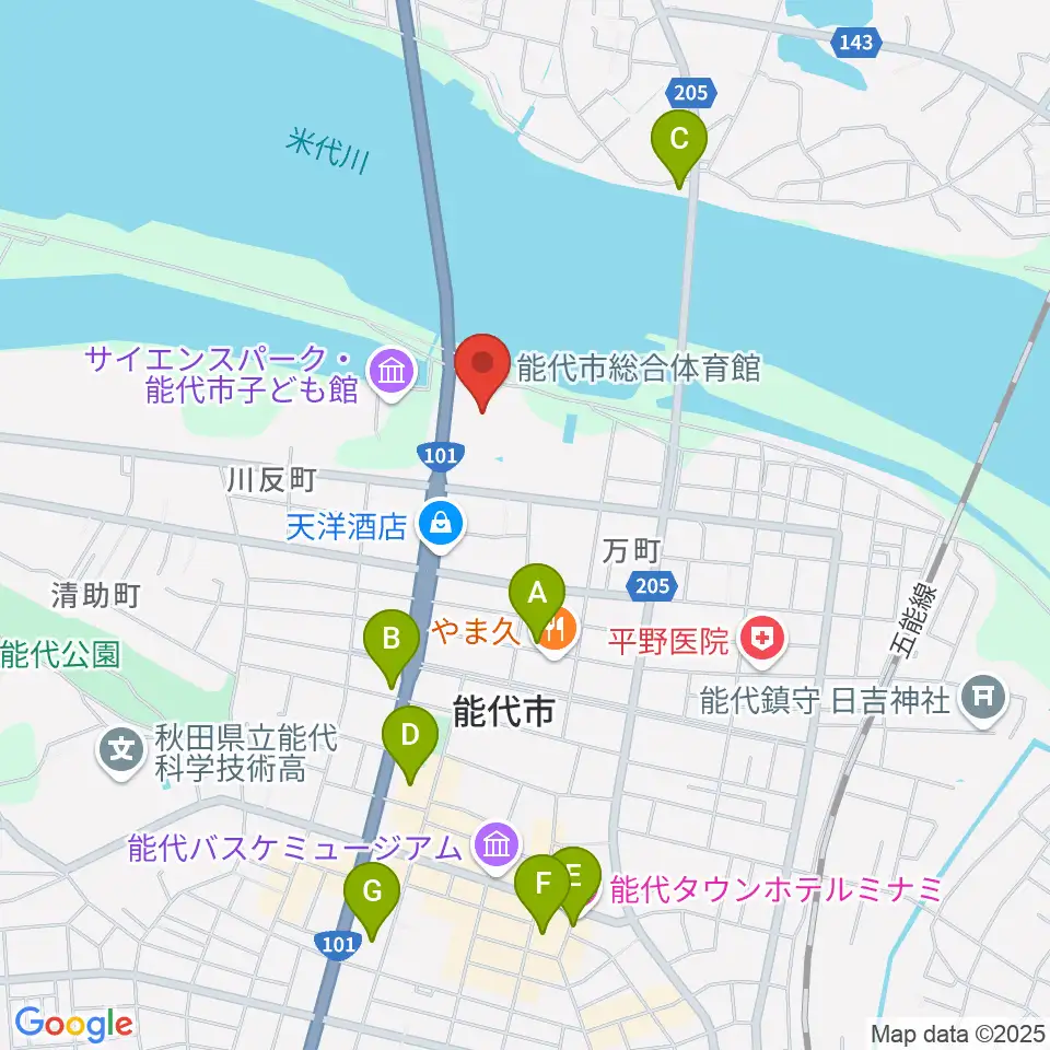 NODENアリーナ周辺の駐車場・コインパーキング一覧地図