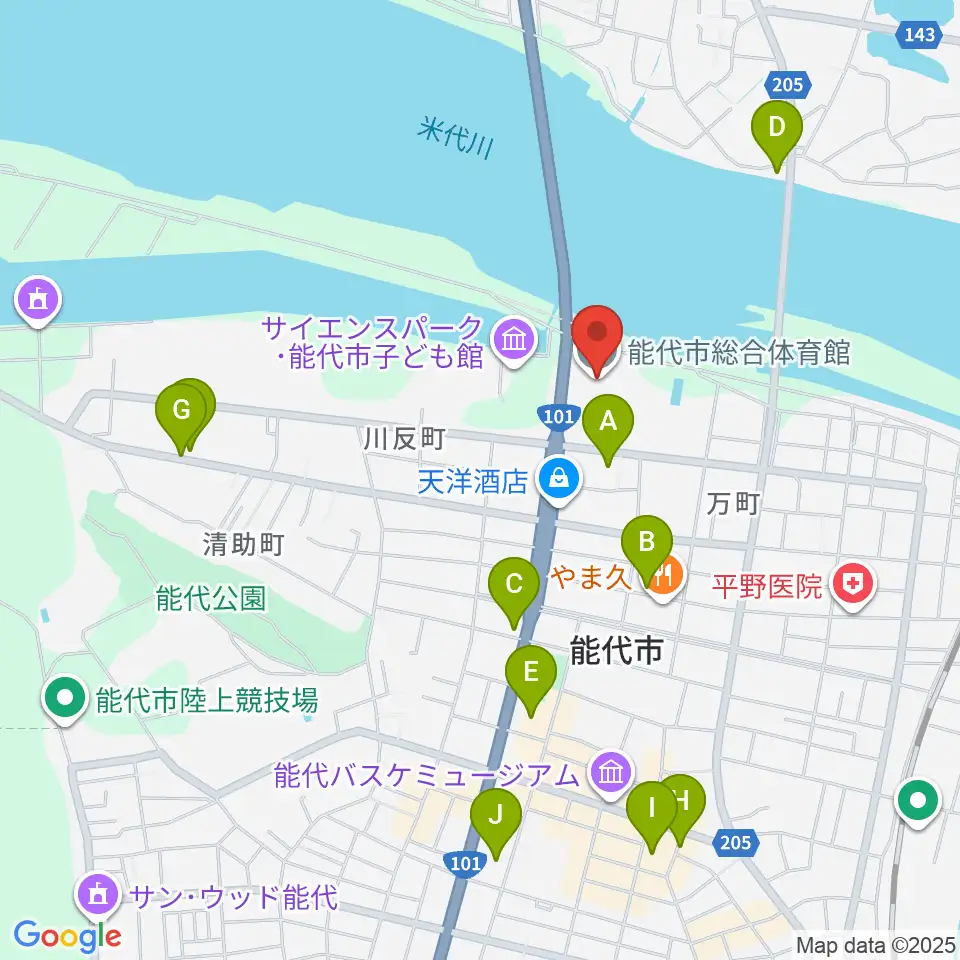 NODENアリーナ周辺の駐車場・コインパーキング一覧地図