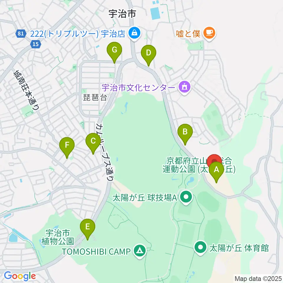 木下アカデミー京都アイスアリーナ周辺の駐車場・コインパーキング一覧地図