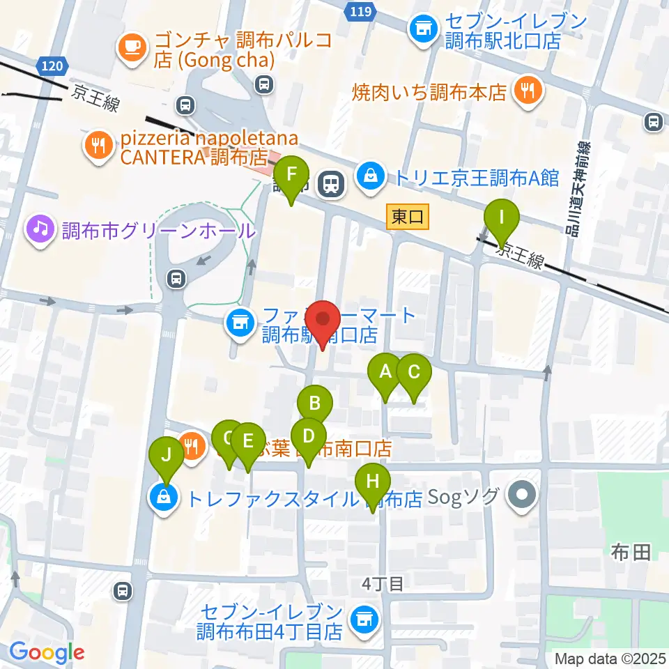 スタジオニド調布店周辺の駐車場・コインパーキング一覧地図