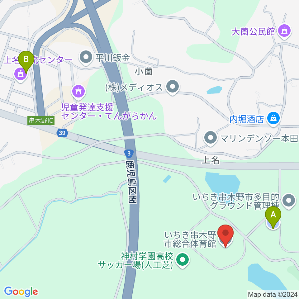 Fアリーナいちき串木野周辺の駐車場・コインパーキング一覧地図