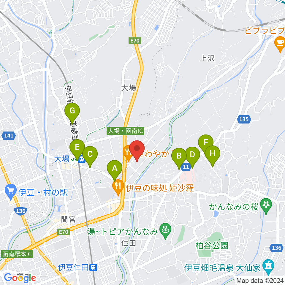 函南町文化センター周辺の駐車場・コインパーキング一覧地図