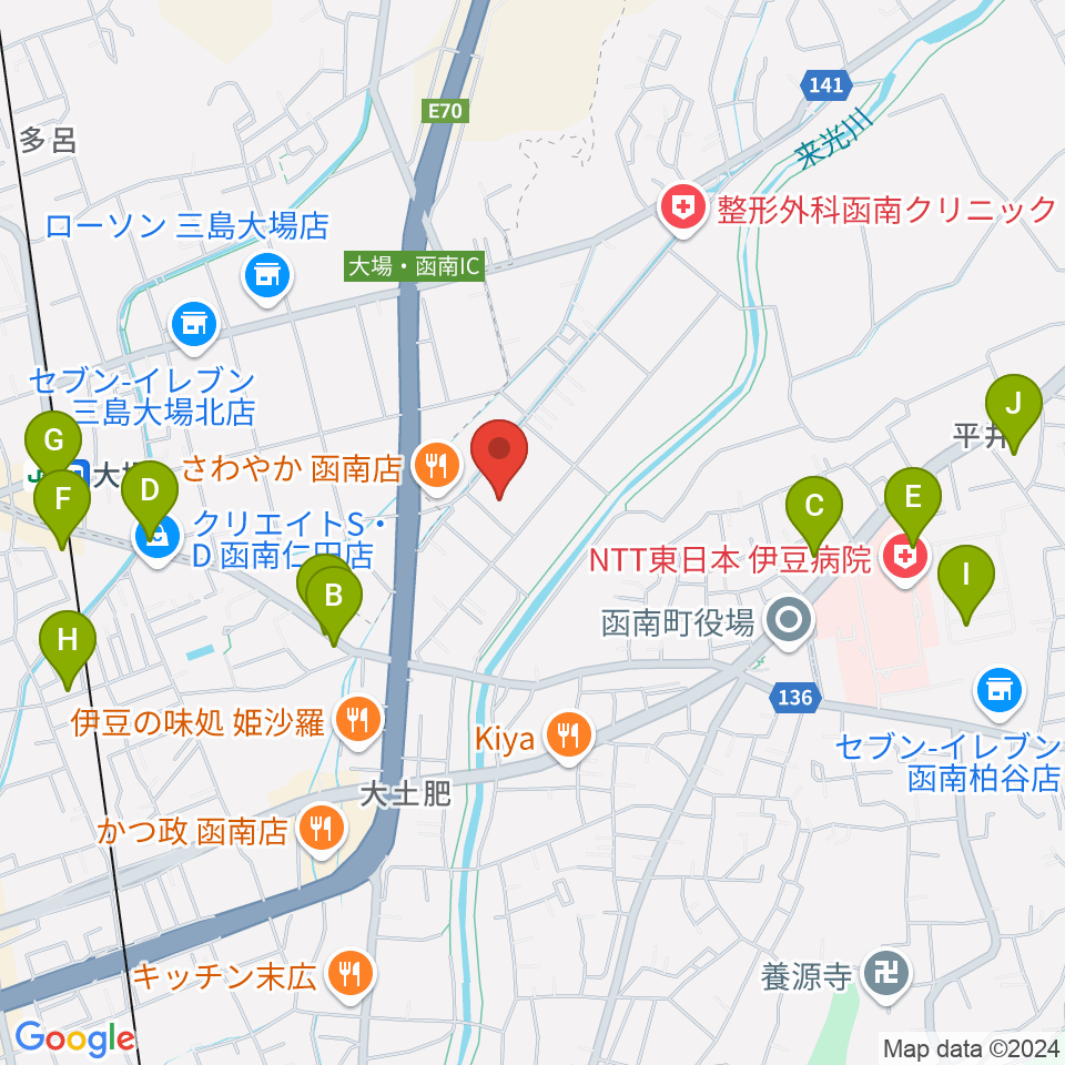 函南町文化センター周辺の駐車場・コインパーキング一覧地図