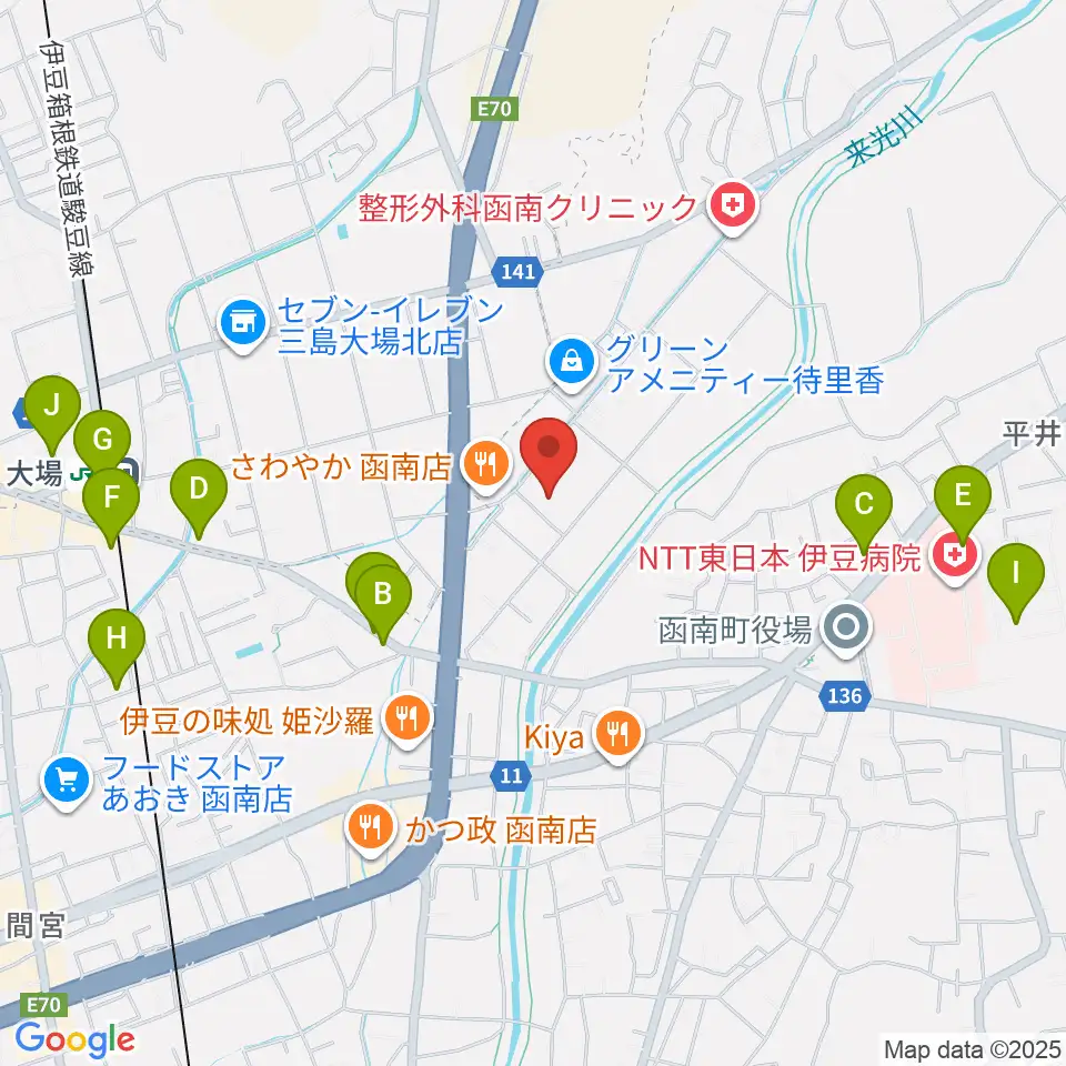 函南町文化センター周辺の駐車場・コインパーキング一覧地図