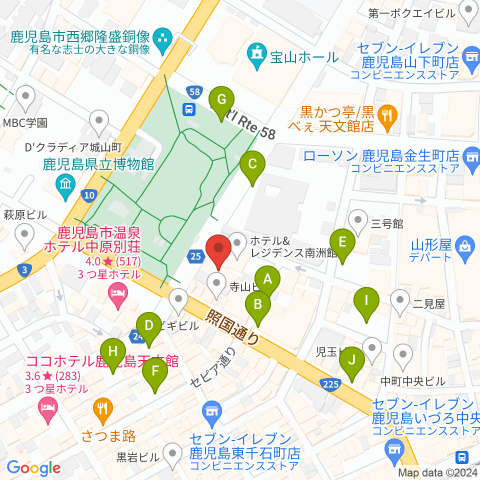 天文館シネマパラダイス周辺の駐車場・コインパーキング一覧地図