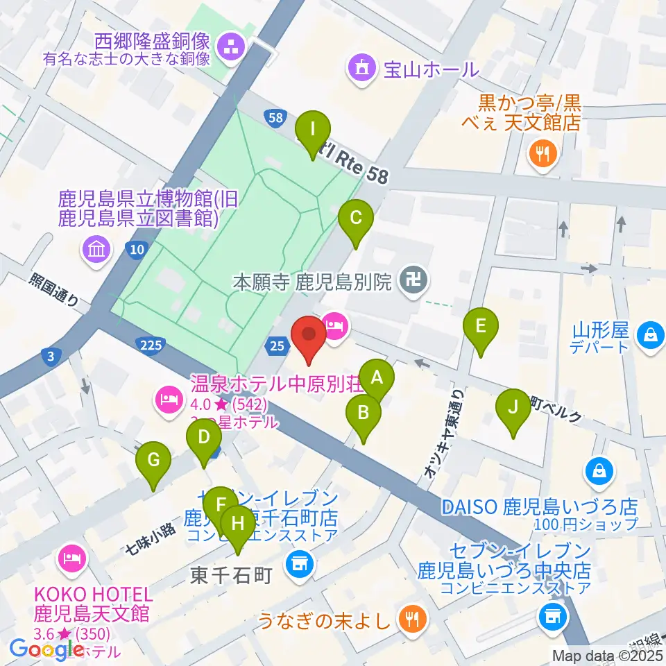 天文館シネマパラダイス周辺の駐車場・コインパーキング一覧地図