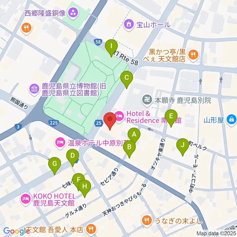 天文館シネマパラダイス周辺の駐車場・コインパーキング一覧地図