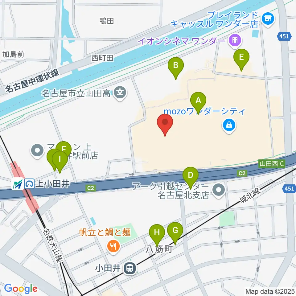 島村楽器 名古屋mozoオーパ店周辺の駐車場・コインパーキング一覧地図