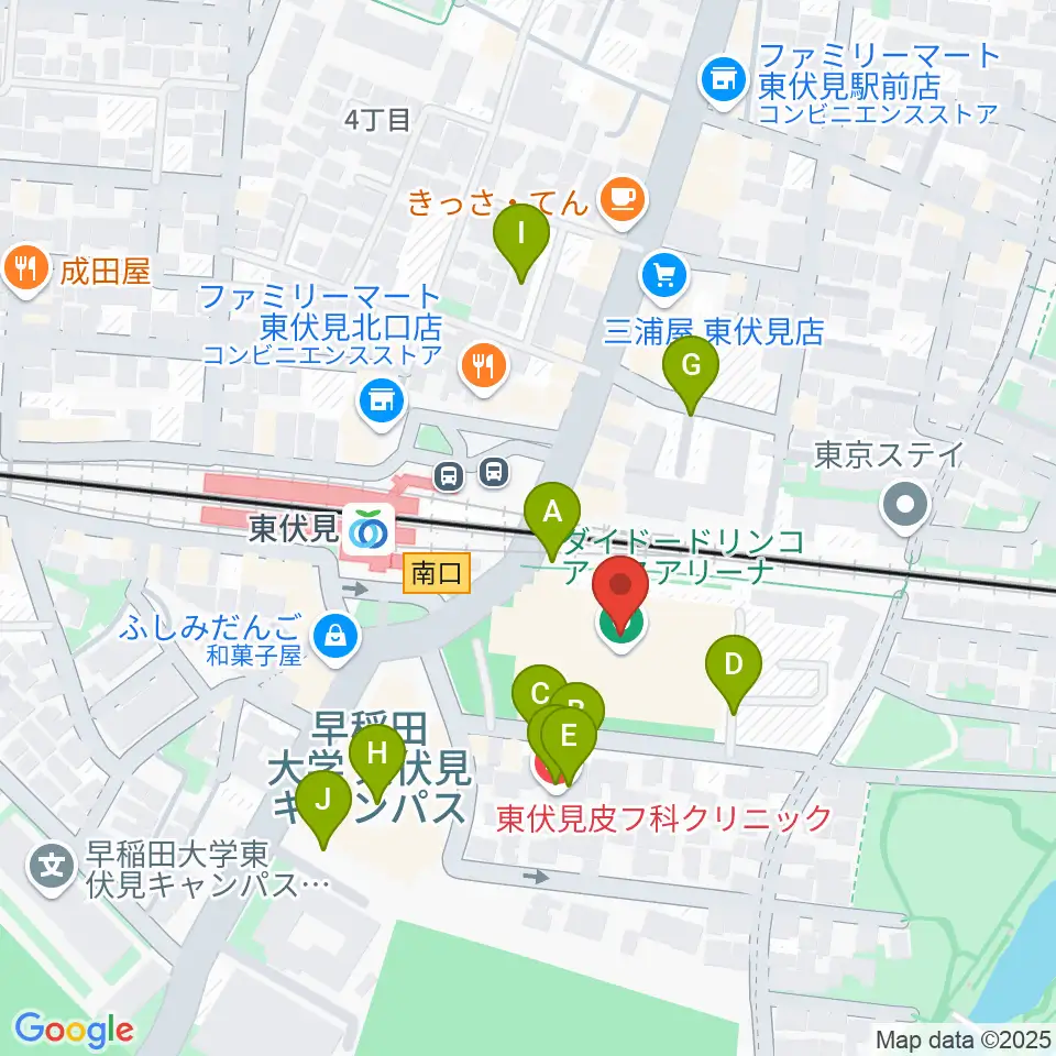 ダイドードリンコアイスアリーナ周辺の駐車場・コインパーキング一覧地図