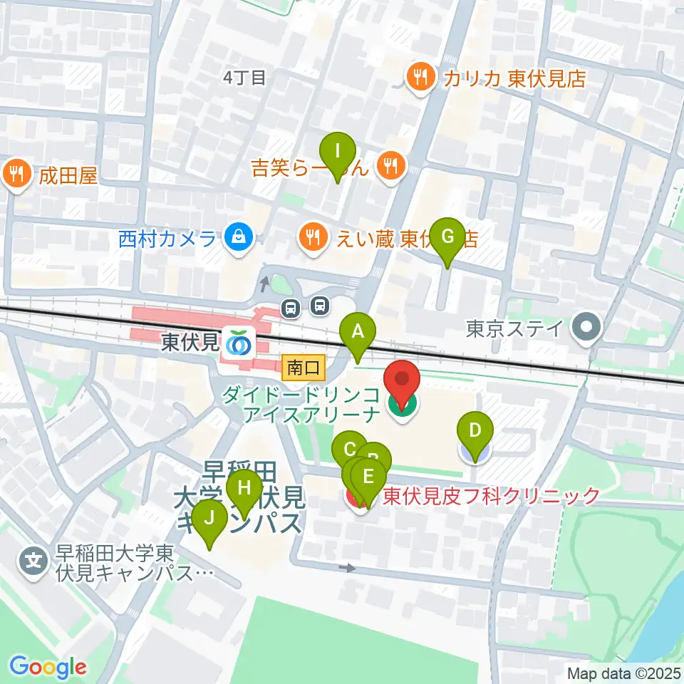 ダイドードリンコアイスアリーナ周辺の駐車場・コインパーキング一覧地図