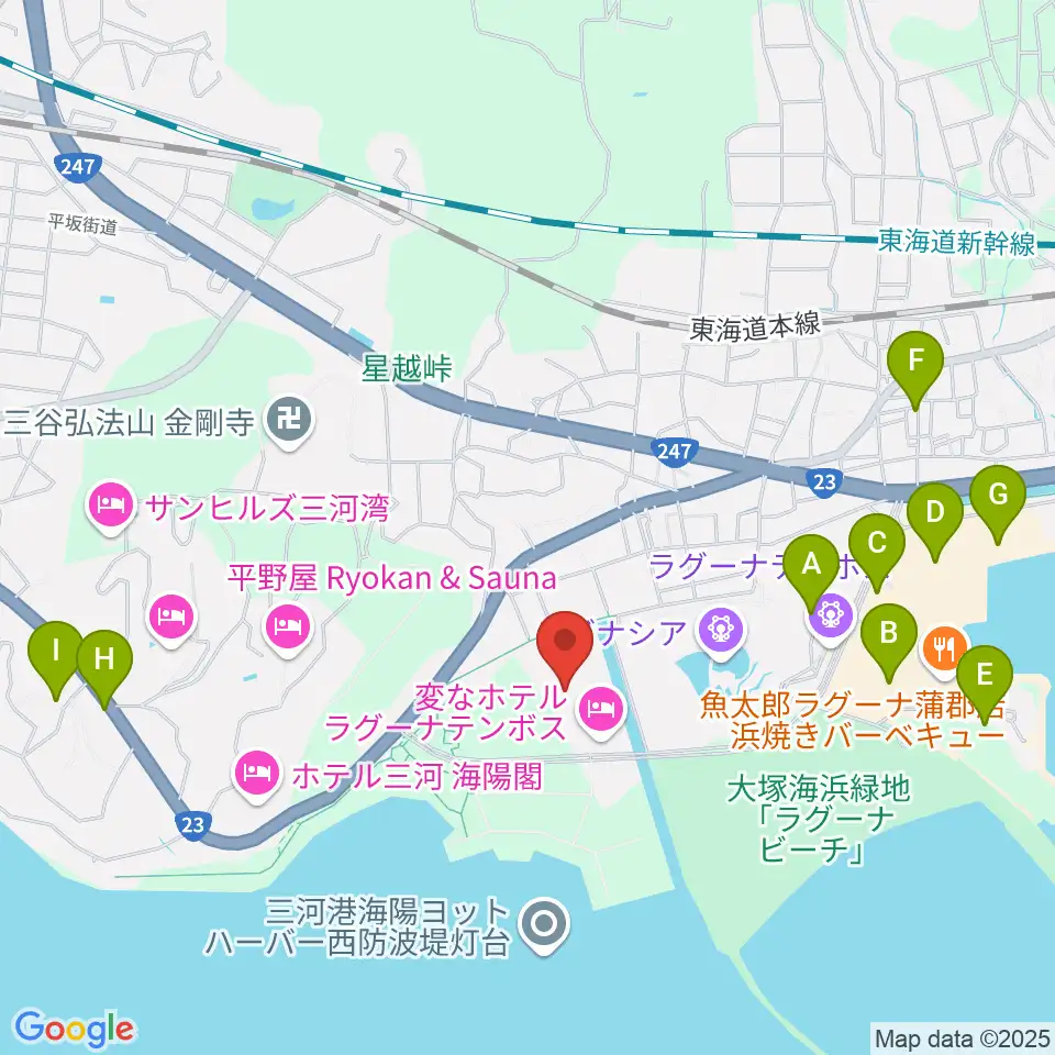 ラグーナテンボス アートシアター周辺の駐車場・コインパーキング一覧地図