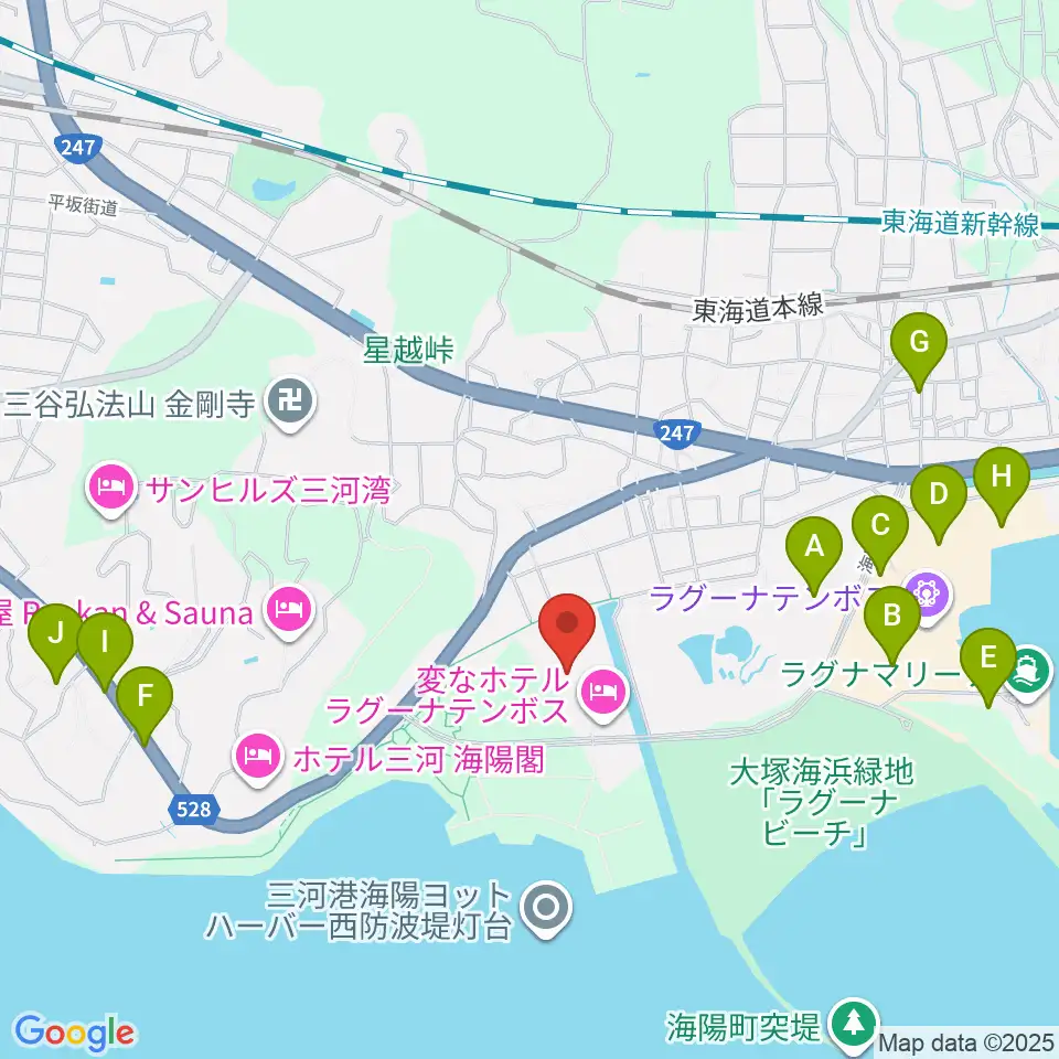 ラグーナテンボス アートシアター周辺の駐車場・コインパーキング一覧地図