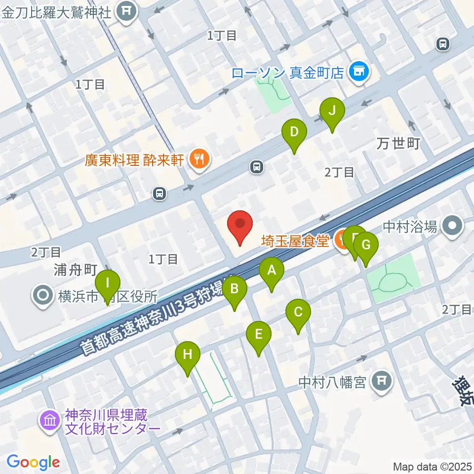 三吉演芸場周辺の駐車場・コインパーキング一覧地図