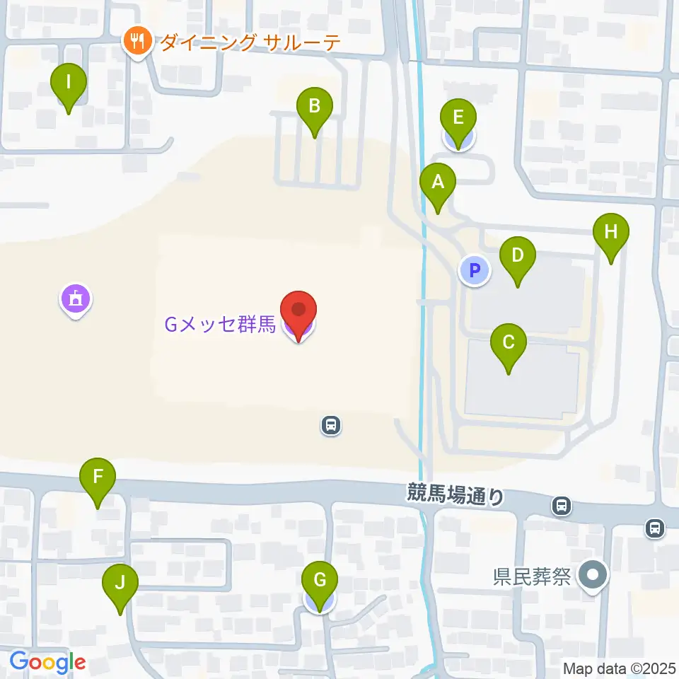 Gメッセ群馬周辺の駐車場・コインパーキング一覧地図