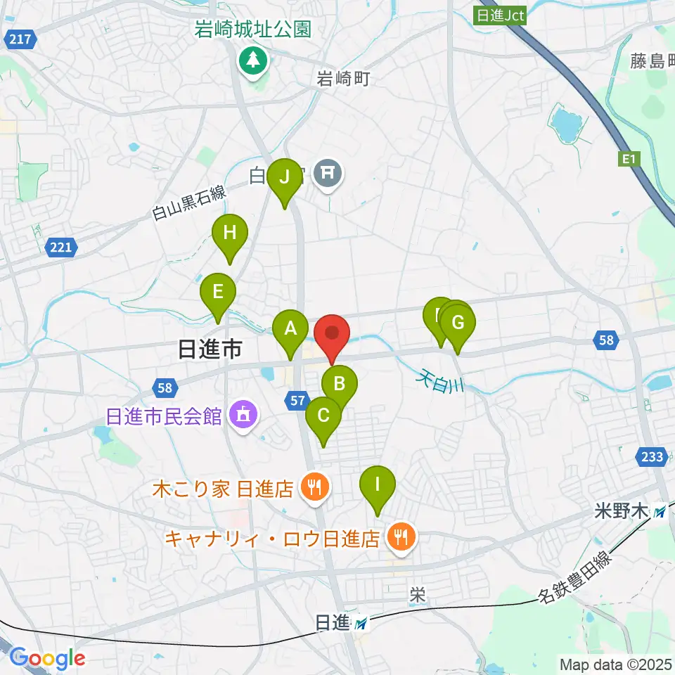 J'z Studio本館周辺の駐車場・コインパーキング一覧地図