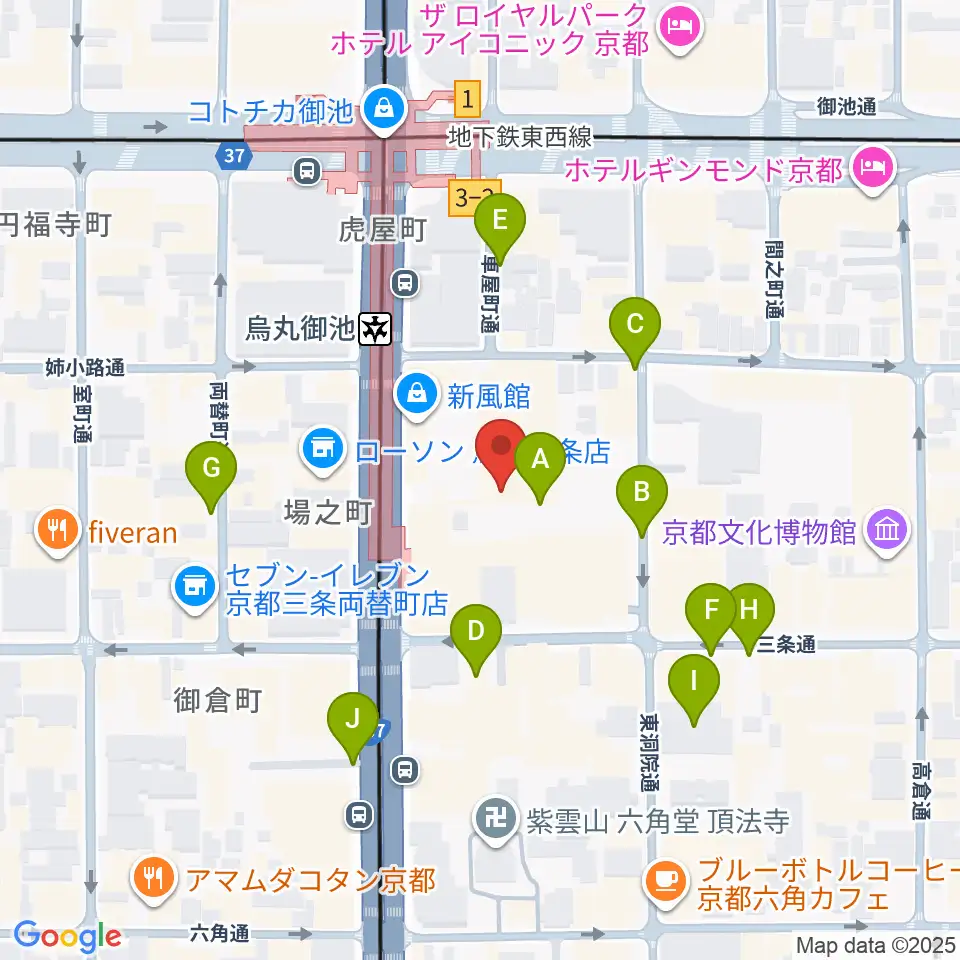 アップリンク京都周辺の駐車場・コインパーキング一覧地図