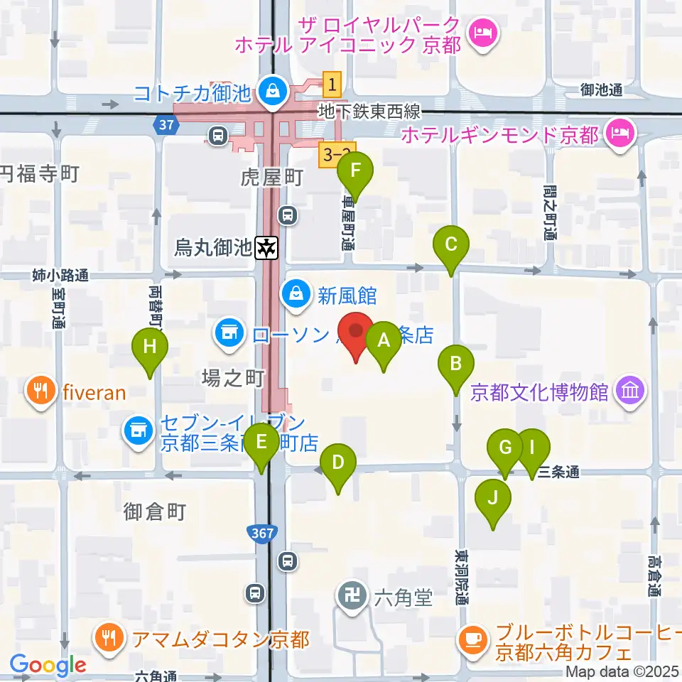 アップリンク京都周辺の駐車場・コインパーキング一覧地図