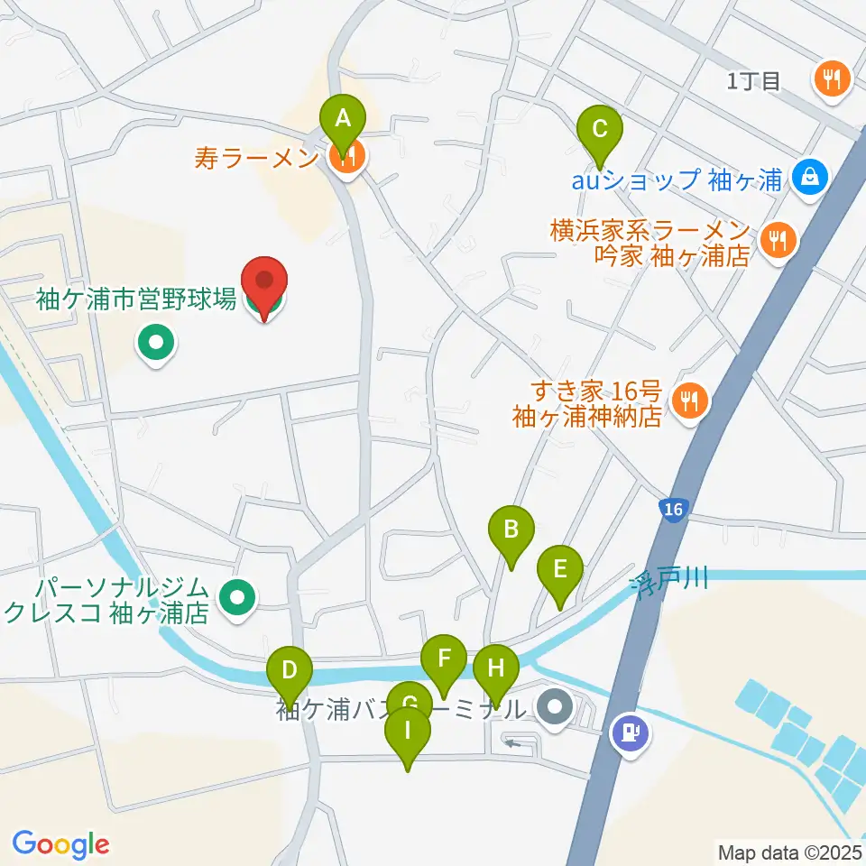 袖ケ浦市営野球場周辺の駐車場・コインパーキング一覧地図