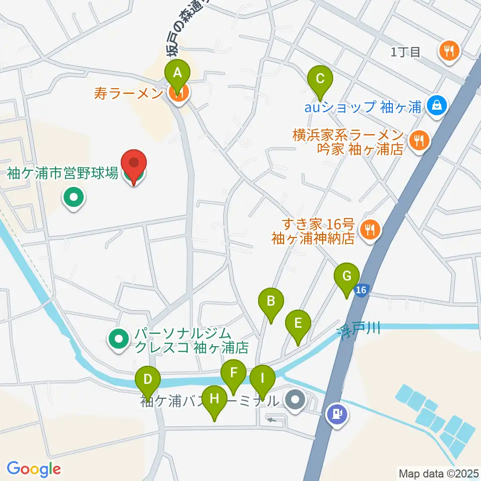 袖ケ浦市営野球場周辺の駐車場・コインパーキング一覧地図