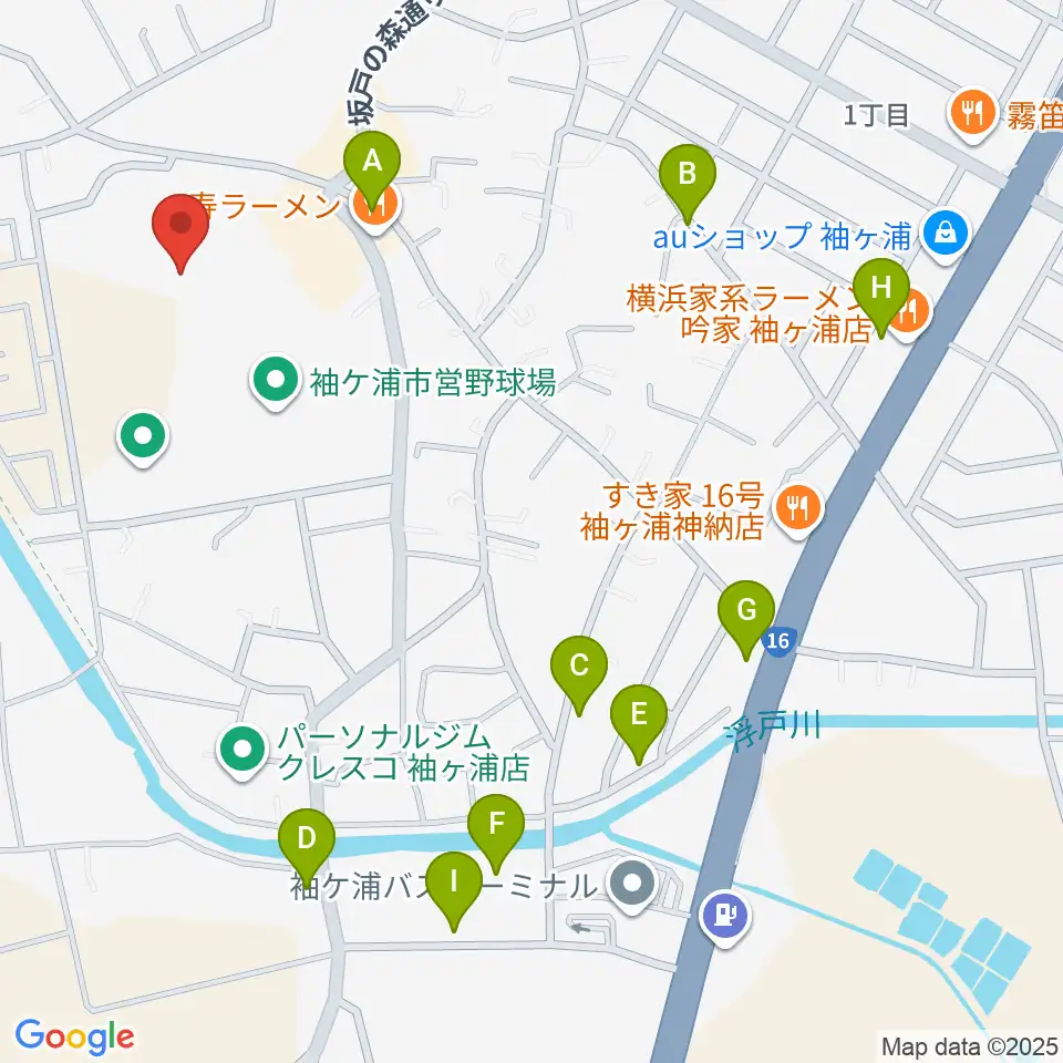袖ケ浦市総合運動場陸上競技場周辺の駐車場・コインパーキング一覧地図