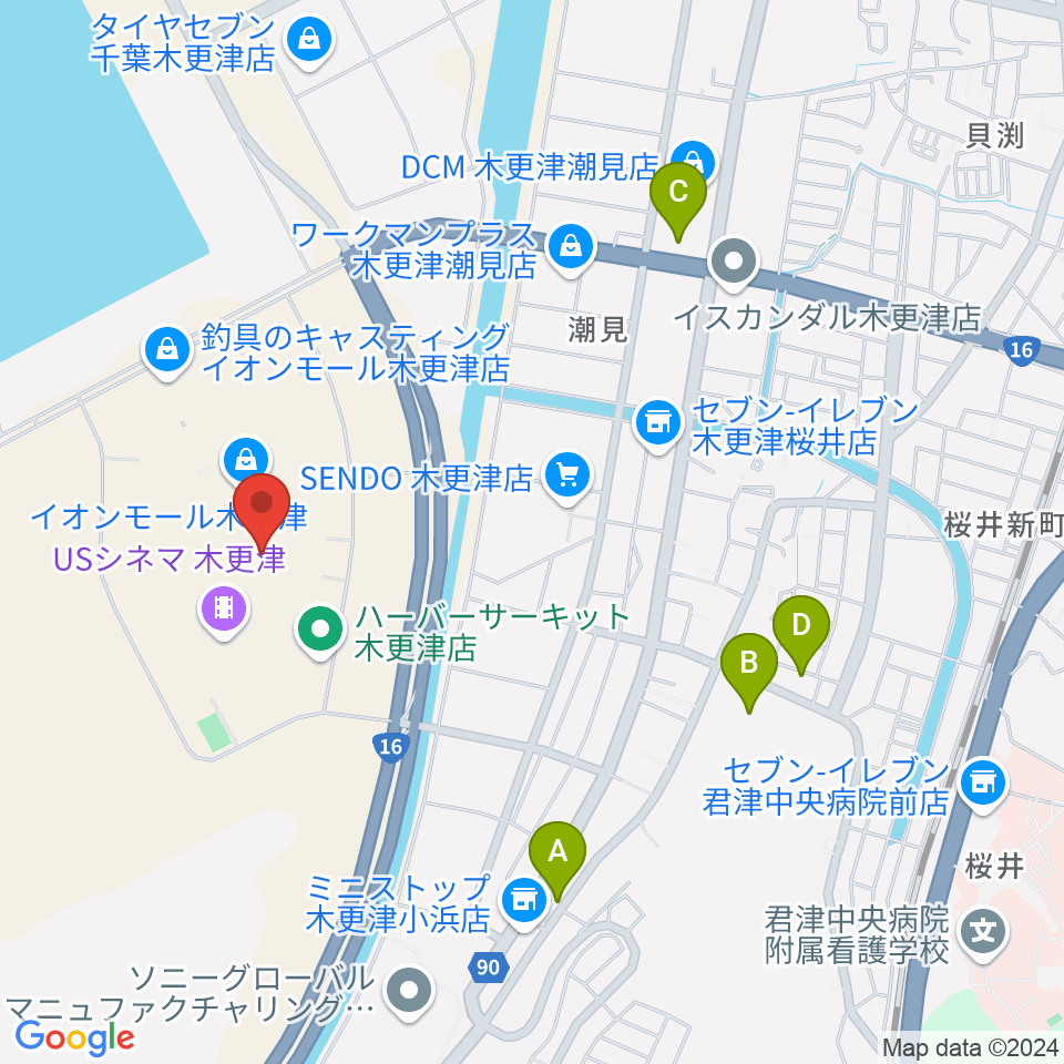 コンドー楽器ミュージックサロン周辺の駐車場・コインパーキング一覧地図