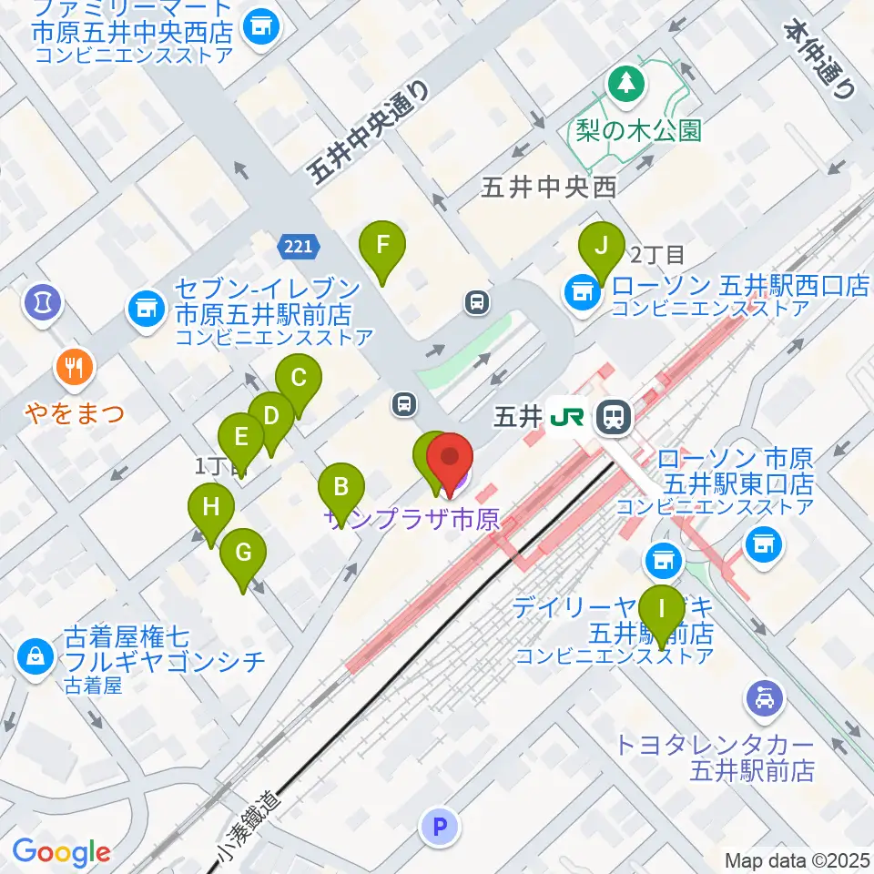 サンプラザ市原周辺の駐車場・コインパーキング一覧地図